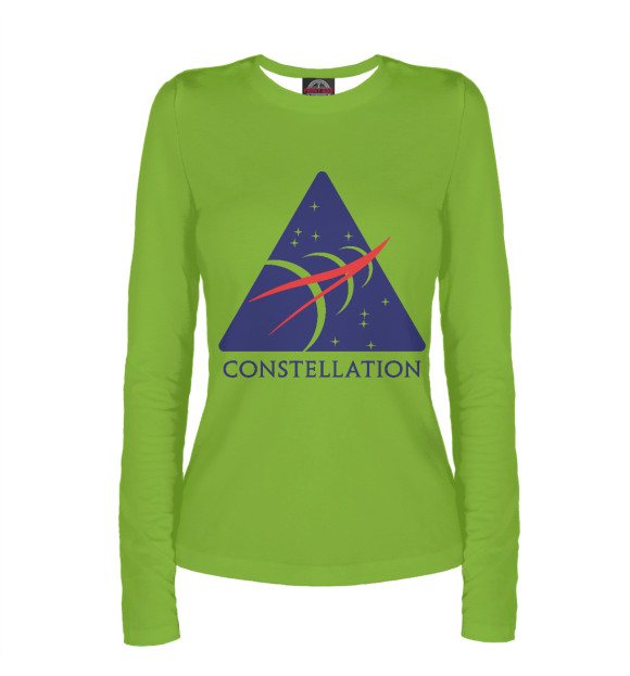 Женский лонгслив с изображением Constellation Logo цвета Белый