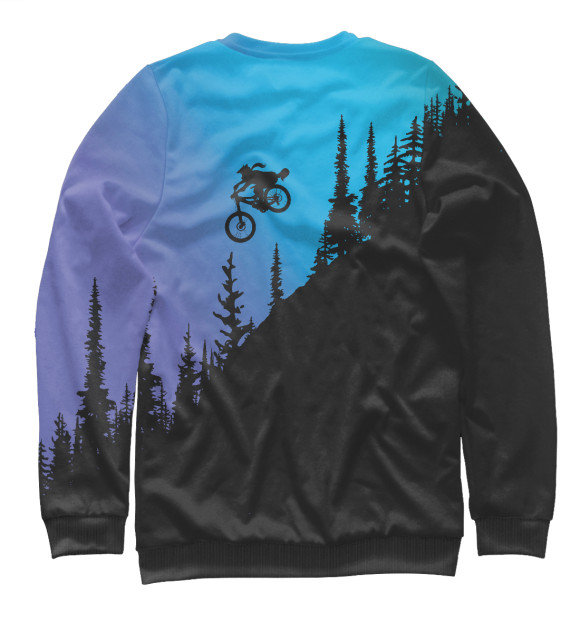 Женский свитшот с изображением Downhill Colors цвета Белый