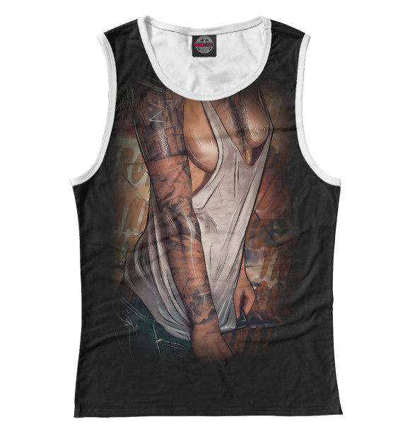 Майка для девочки с изображением No one цвета Белый