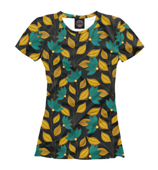 Женская футболка Желтые листья