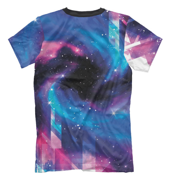 Мужская футболка с изображением Brawl Stars Неоновый Космос цвета Белый