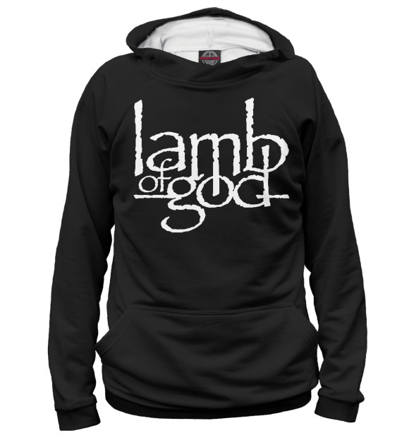 Худи для девочки с изображением Lamb of god цвета Белый