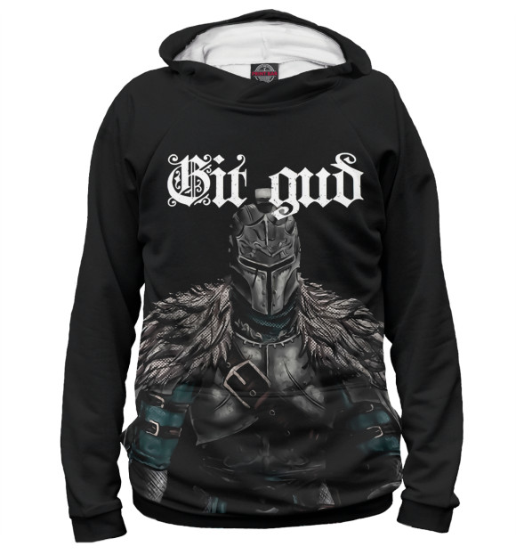 Мужское худи с изображением Dark Souls цвета Белый
