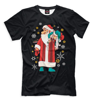 Мужская футболка Дед мороз и снегурка
