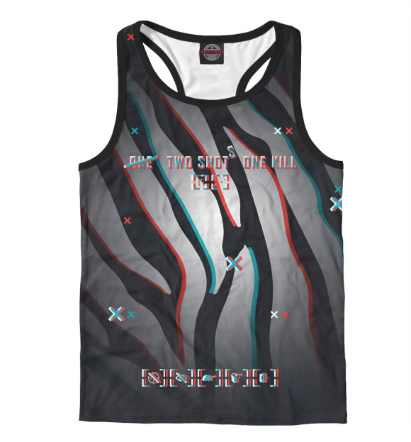 Мужская майка-борцовка с изображением Counter-Strike цвета Белый