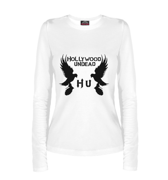 Женский лонгслив с изображением Hollywood Undead цвета Белый