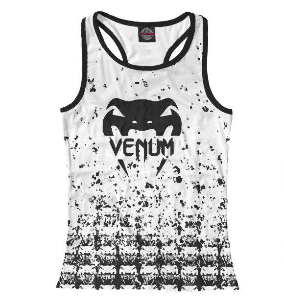 Женская майка-борцовка с изображением Venum цвета Белый