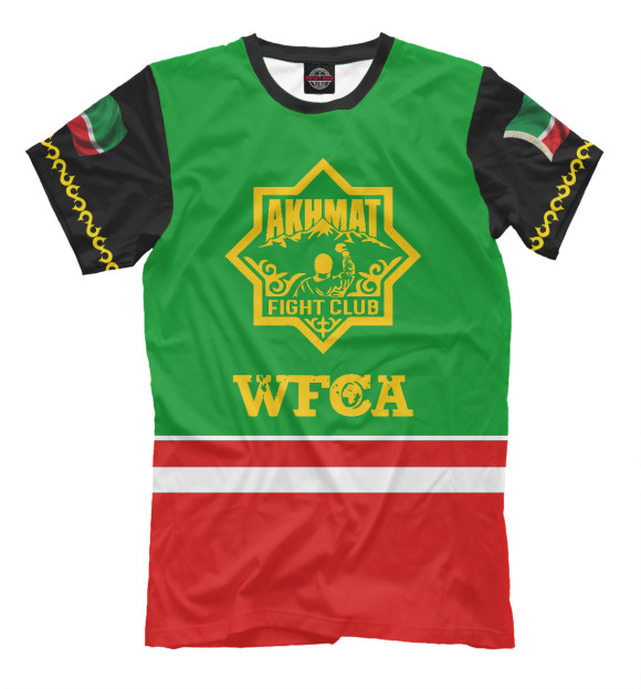 Футболка для мальчиков с изображением Akhmat Fight Club цвета Белый