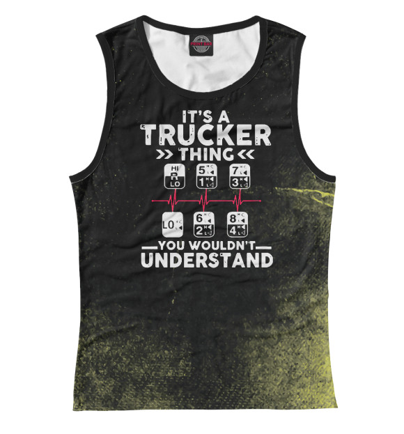 Майка для девочки с изображением Its A Trucker It's a trucke цвета Белый