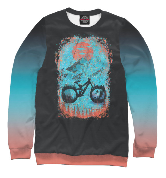 Свитшот для девочек с изображением MTB Vintage Bike цвета Белый