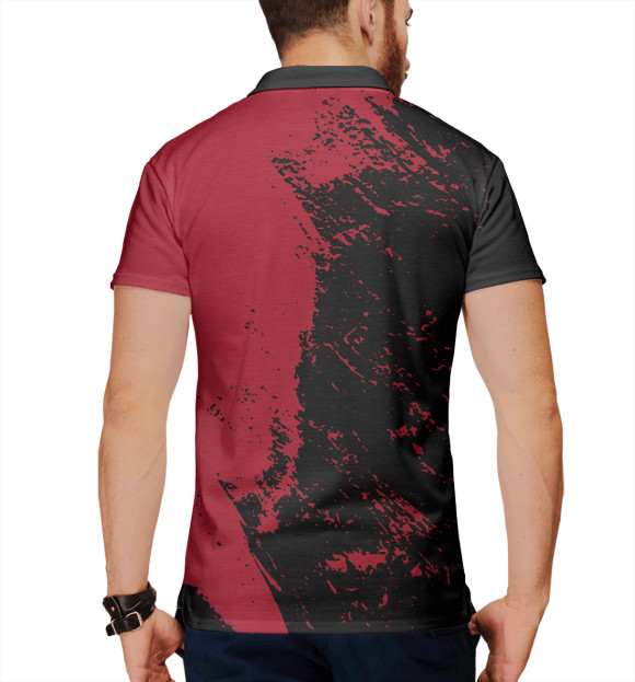 Мужское поло с изображением Mitsubishi цвета Белый