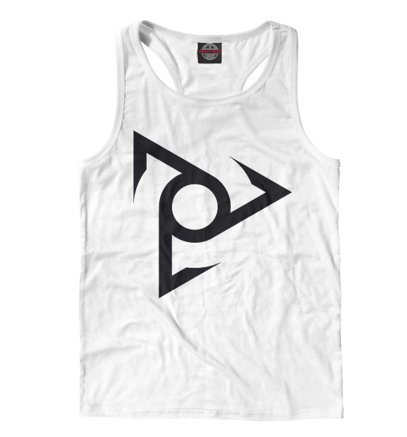 Мужская майка-борцовка с изображением Спинер I Spiner цвета Белый