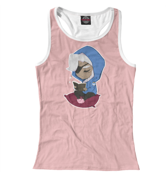 Женская майка-борцовка с изображением Overwatch цвета Белый