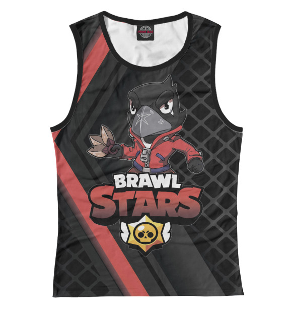 Женская майка с изображением Brawl Stars цвета Белый