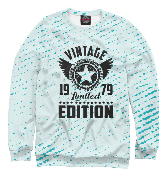 Свитшот для мальчиков с изображением Vintage 1979 limited editio цвета Белый