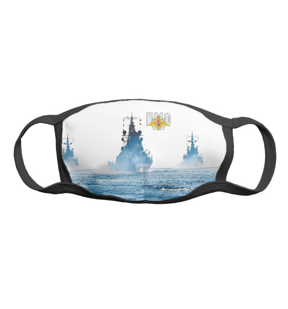 Маска тканевая с притом Военно Морской Флот цвета Белый Маска тканевая с изображением Военно Морской Флот цвета Белый