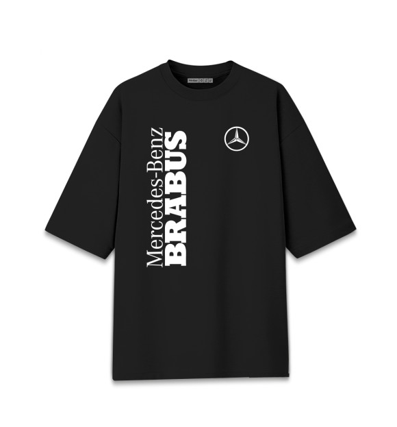Мужская футболка оверсайз с изображением Mercedes Brabus цвета Черный