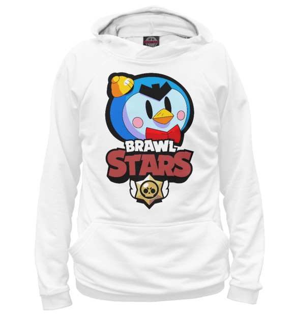 Мужское худи с изображением Brawl Stars - MR.P цвета Белый