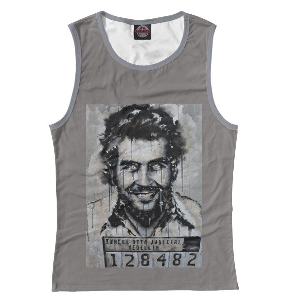 Майка для девочки с изображением Escobar цвета Белый