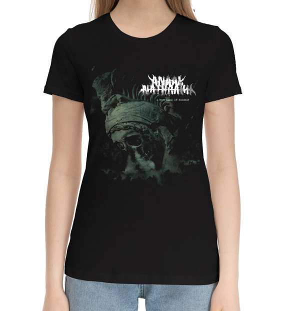 Женская хлопковая футболка с изображением Anaalnathrakh цвета Черный