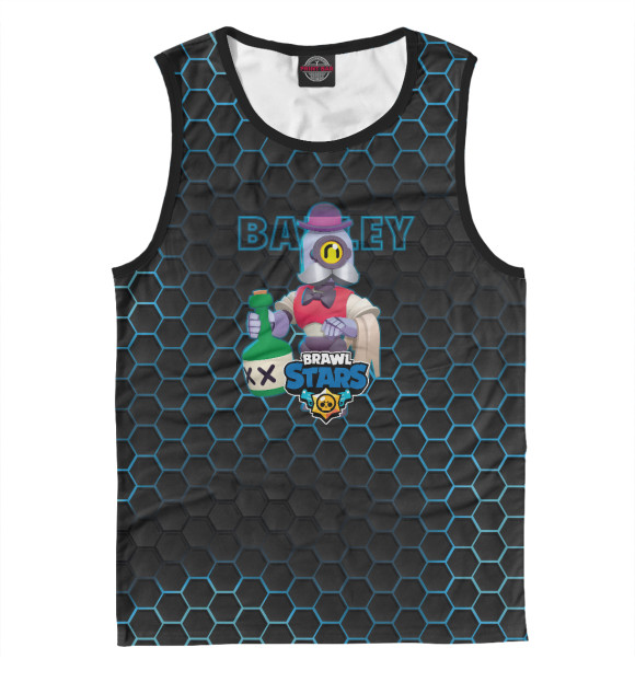 Мужская майка с изображением Барли. Brawl Stars цвета Белый