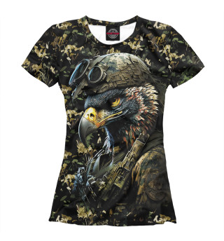 Женская футболка Орел солдат
