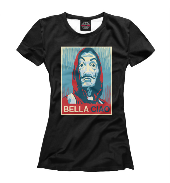 Женская футболка с изображением Bella Ciao цвета Белый