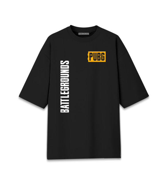 Женская футболка оверсайз с изображением PUBG: Battlegrounds цвета Черный