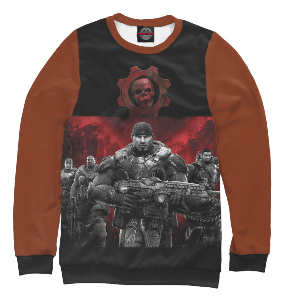 Свитшот для мальчиков с изображением Gears of war цвета Белый