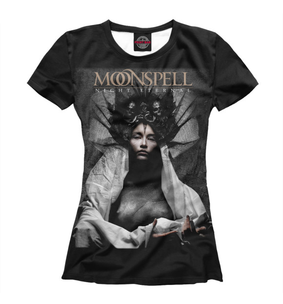 Футболка для девочек с изображением Moonspell цвета Белый