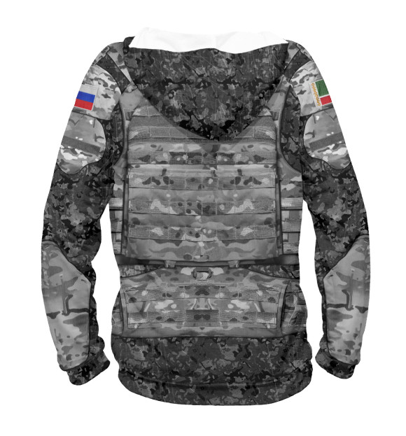 Женское худи с изображением Чеченский Батальон цвета Белый