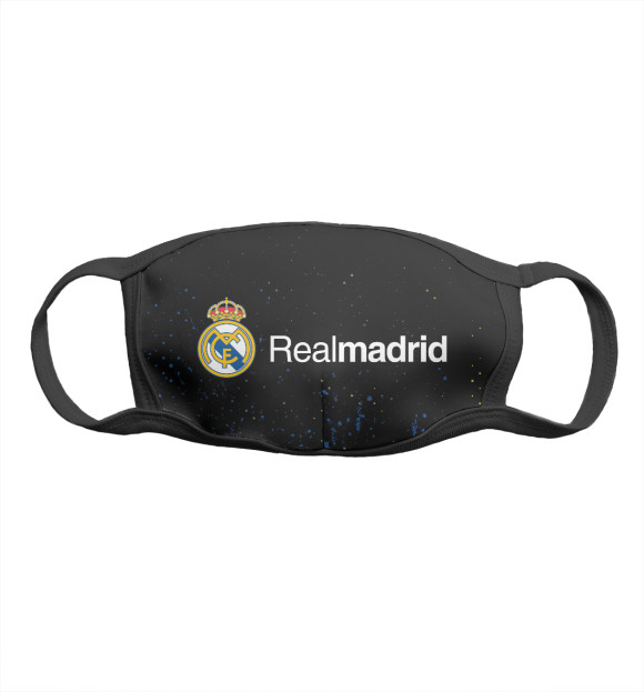 Маска тканевая с изображением Real Madrid / Реал Мадрид цвета Белый