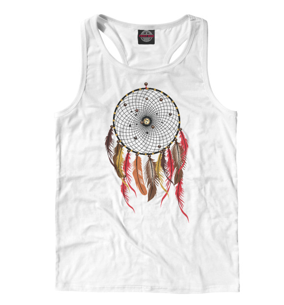 Мужская майка-борцовка с изображением Ловец Снов цвета Белый