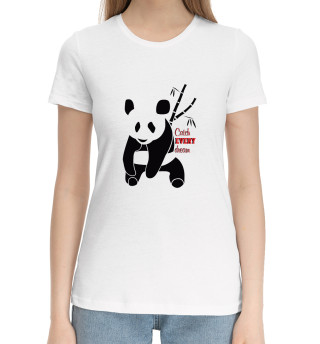Хлопковая футболка для девочек Панда и сон