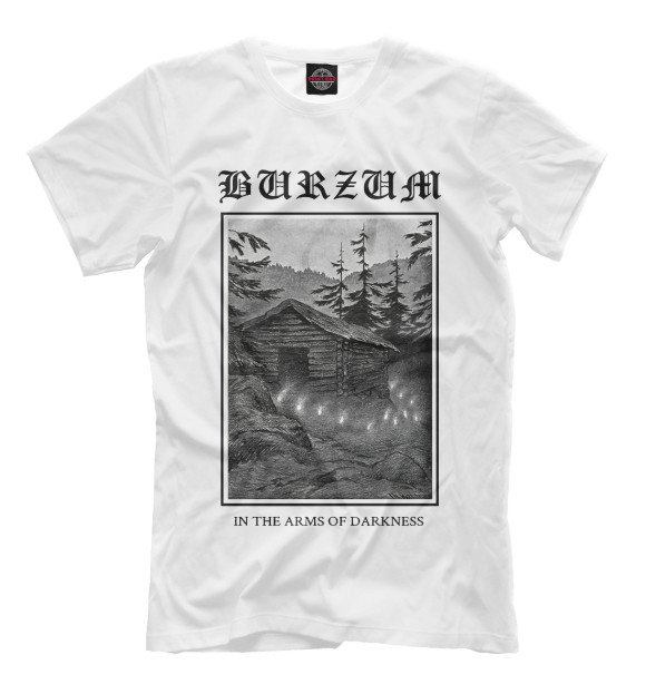 Футболка для мальчиков с изображением Burzum in arms of darkness цвета Белый