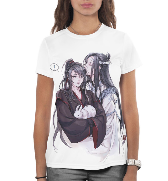 Женская футболка с изображением Магистр Дьявольского Культа цвета Белый