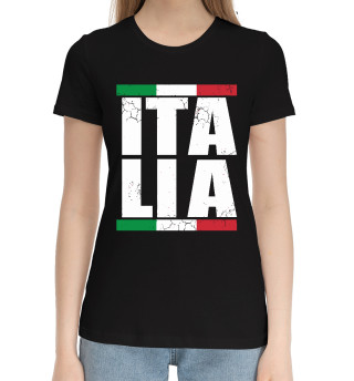 Хлопковая футболка для девочек Italia