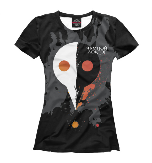 Женская футболка с изображением Майор Гром: Чумной доктор цвета Белый