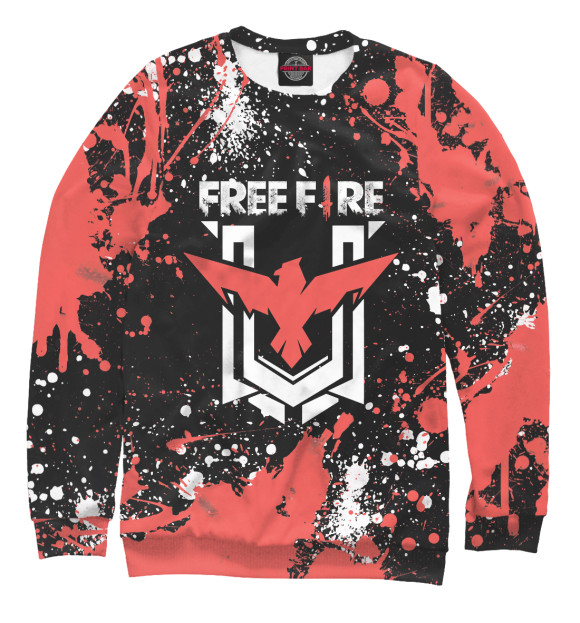 Свитшот для девочек с изображением Garena Free Fire цвета Белый
