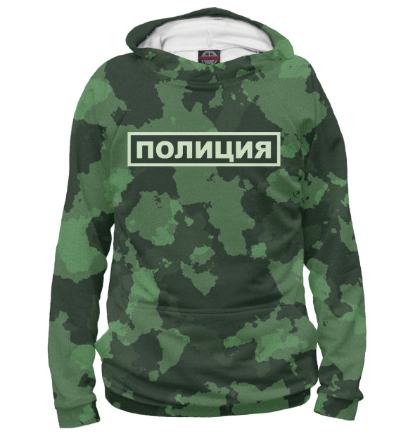 Женское худи с изображением Полиция цвета Белый