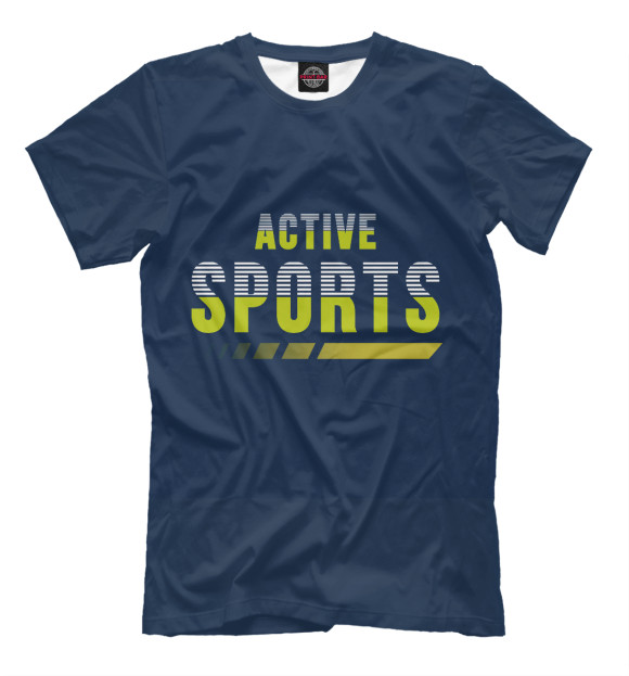 Мужская футболка с изображением Active Sports цвета Белый