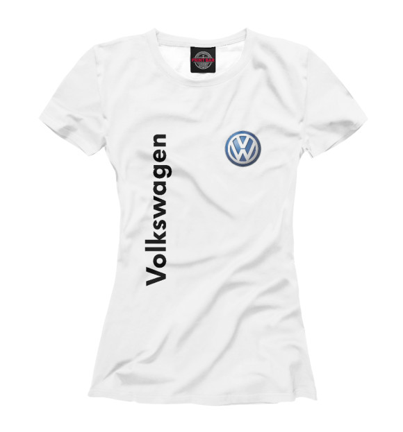 Футболка для девочек с изображением Volkswagen цвета Белый