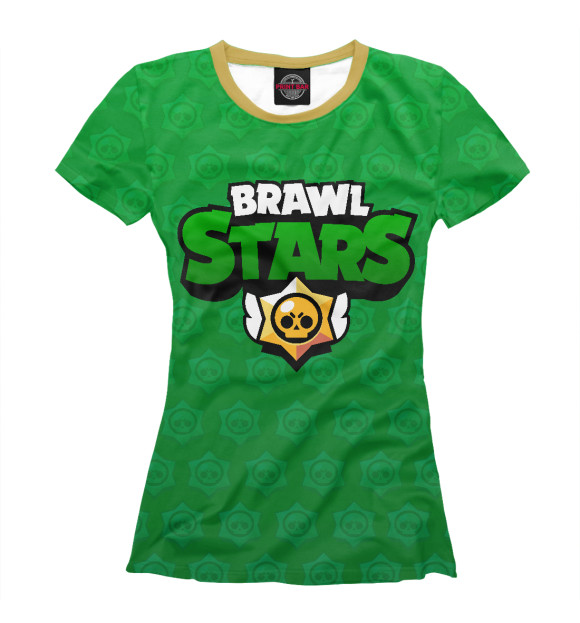 Женская футболка с изображением Brawl Stars Leon цвета Белый