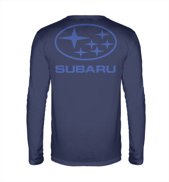 Мужской лонгслив с изображением Subaru цвета Белый