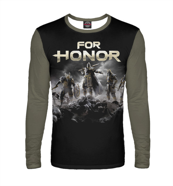 Мужской лонгслив с изображением For honor цвета Белый