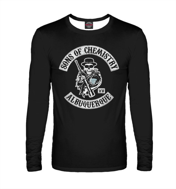 Мужской лонгслив с изображением Sons Of Chemistry цвета Белый