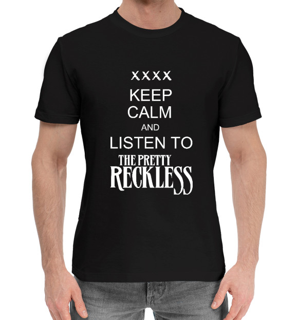 Мужская хлопковая футболка с притом The Pretty Reckless цвета Черный Мужская хлопковая футболка с изображением The Pretty Reckless цвета Черный
