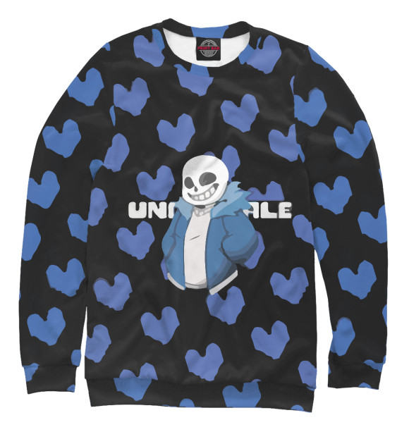 Мужской свитшот с изображением Undertale цвета Белый
