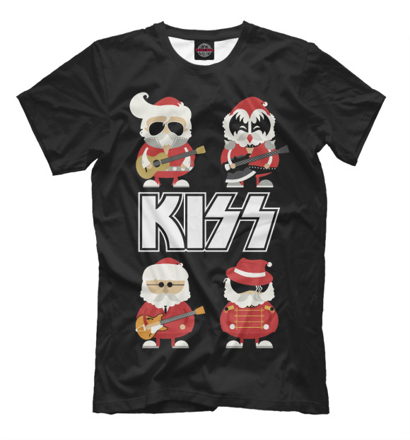 Футболка для мальчиков с изображением New year Kiss цвета Белый