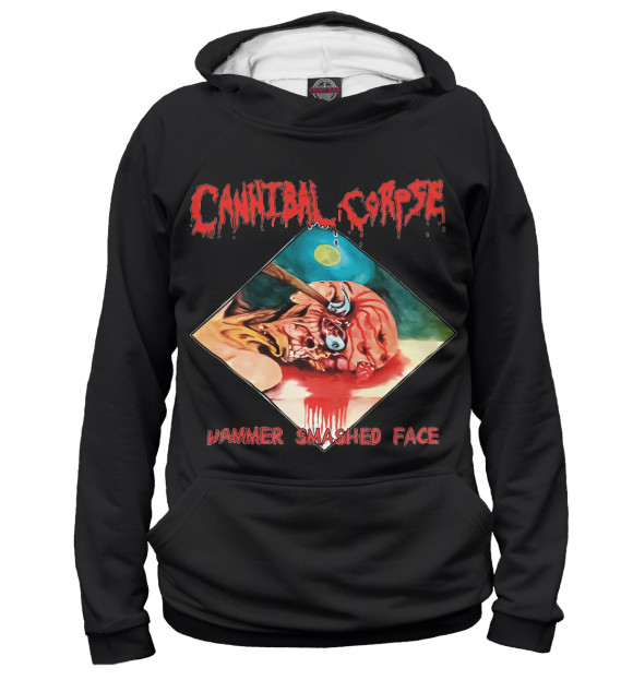 Женское худи с изображением Cannibal Corpse цвета Белый